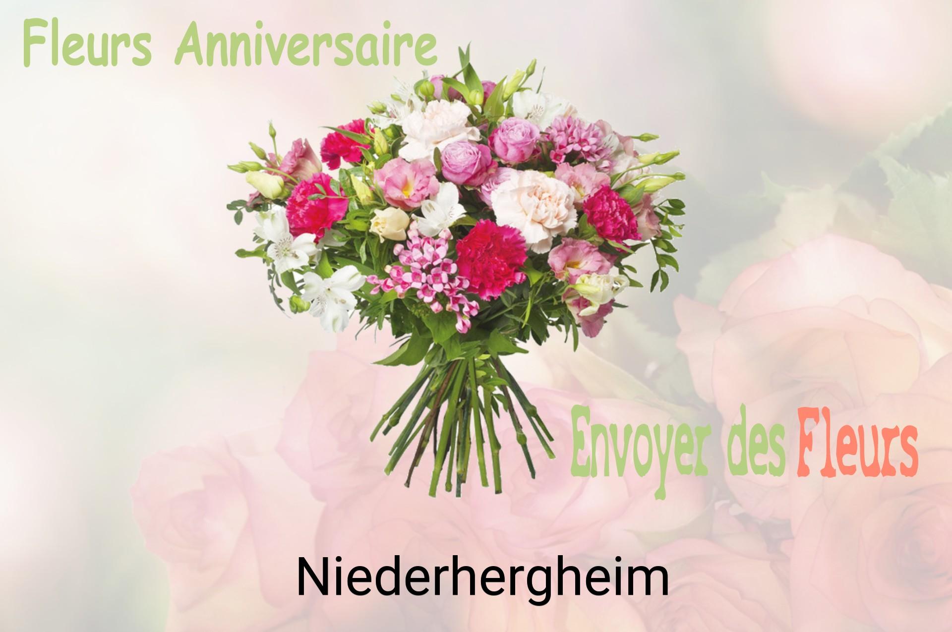 Bouquet de fleurs d’anniversaire livré à Niederhergheim