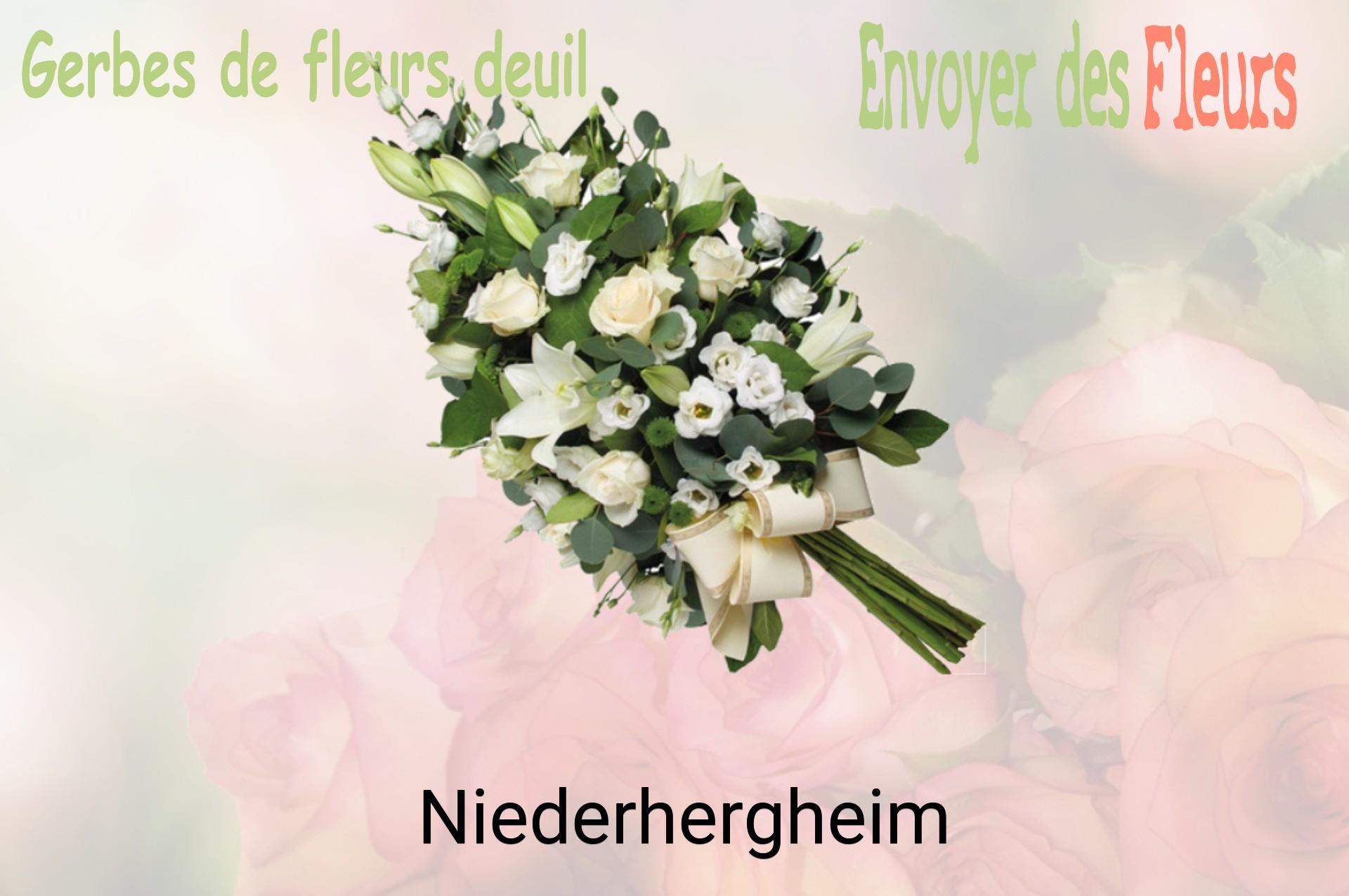 Gerbe de fleurs de deuil livrée à Niederhergheim
